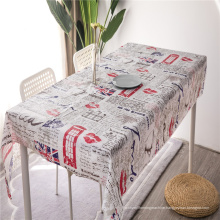 disposable custom printing PEVA flannel back tablecloth